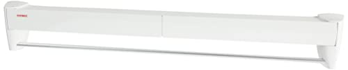 Leifheit Tendedero de pared Telegant 36 Protect Plus, tendedero extensible de diseño compacto, tendedero de ropa plegable ideal para baño o balcón