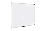 Bi-Office Maya, Pizarra blanca magnética con marco de aluminio, 1200 x 900 mm