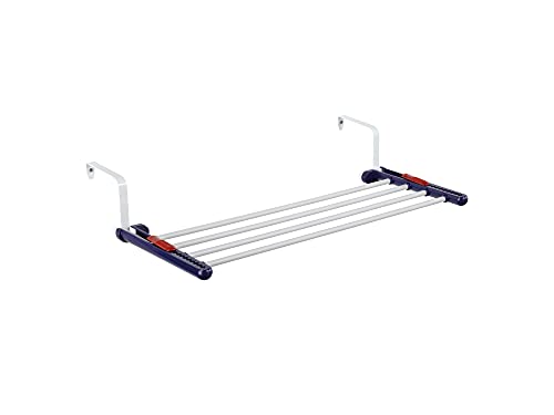 Leifheit Tendedero Colgante Quartett 20, Tendedero de Aluminio Ligero, Tendedero de Ropa Apto para Uso en Interiores y Exteriores