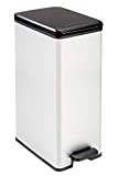Curver 213298 Deco Slim - Cubo de basura, 40L, Gris, 25x31x61 cm