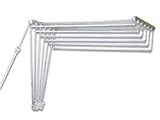 Gimi Lift 120 Tendedero de pared y techo de acero, 7 m de longitud de tendido, color blanco