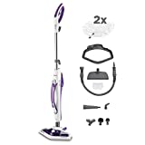 Polti Vaporetto SV440_DOUBLE Escoba a Vapor Doble función con Limpiador portátil, Mata y elimina el 99.9% * de virus, gérmenes y bacterias, Cepillo Vaporforce, 15 en 1, 1500 W, 0.3 litros, Lila/Blanco