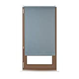 Relaxdays Estor Opaco Térmico, Sin Taladrar, Enrollable, Cadena, 1 Ud, Tela-Aluminio, 60x165 cm, 56 cm Ancho, Gris