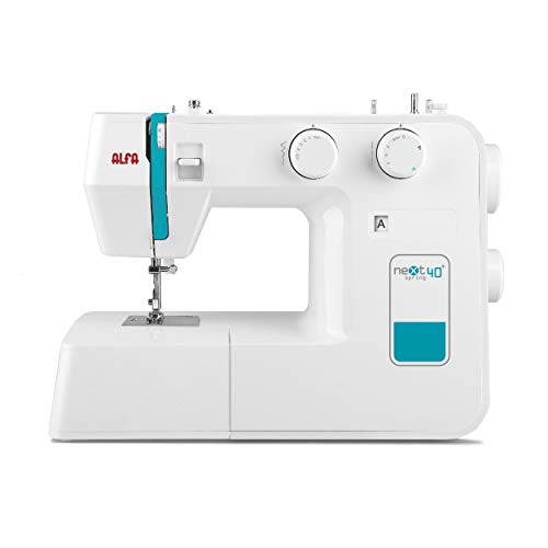 ALFA Next 40+ Spring Maquina De Coser, Azul, 30 X 19 X 37 Cm