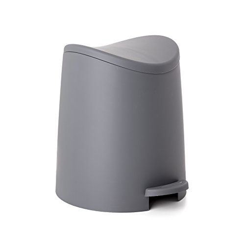 Tatay Papelera Baño con Pedal Estándar, 3L de Capacidad, de Polipropileno, Libre de BPA, Color Gris, Medidas 19 x 21.8 x 22.1 cm
