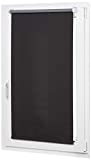 Amazon Basics - Estor opaco y enrollable, con revestimiento de color a juego, 86 x 150 cm, Negro