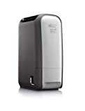 De'Longhi Tasciugo AriaDry Light DNS80 Deshumidificador, Extracción 7,5 L/d , Depósito 2.8L, Pantalla LCD, Filtro Antipolvo, Función Secado de Ropa, Ligero, Compacto, Silencioso, Blanco