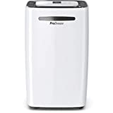 Pro Breeze Deshumidificador 20L, Sensor de Humedad, 4 Modos, Depósito Extraíble y Desagüe Continuo, Pantalla Digital, Temporizador 24h. Seca la Ropa y Elimina la Humedad de Habitaciones Grandes (30m2)