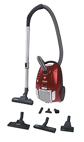 Hoover Telios Plus TE75 Aspiradora con Bolsa de Trineo, Especial Mascotas y Parquet, Cepillo Pelo Mascotas y Tapicerías, Depósito 3,5l, 700W, Filtros EPA, 69dba, Cable 6m