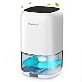 XAXAZON Deshumidificador Eléctrico 1000 ml, Deshumificadores de Humedad, Mini Deshumidificador Automático, Portátil, Contra la Humedad, Ultra Silencioso Para Armario, Baño, Dormitorio, Oficina
