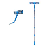 Mitclear Limpiacristales 3 en 1 de Extensible, Limpiacristales Largo con Palo Telescópico, Cabezal Giratorio de 180 °, Paño de Microfibra(2), Limpiar Ventanas Vidrio/Automóvil/Ducha(158CM)