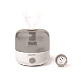 Suavinex 400804 Humidificador Silencioso de Vapor en Frío para Bebés con Preciso Higrómetro Tecnología Ultrasonido, Color Blanco/ Gris