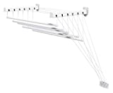 Gimi Lift 100 Tendedero de pared y techo de acero, 6 m de longitud de tendido