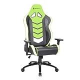 Newskill - Silla Gamer Kaidan, Altura Ajustable, Respaldo Reclinable 180º, Reposabrazos 3D Regulable, PU Transpirable + Carbón, Pistón Gas Clase 4, Cojín Lumbar y Cervical, Color Verde