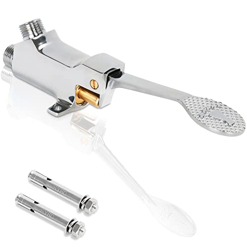 Válvula a pedal simple para suelo LukLoy, cromo pulido