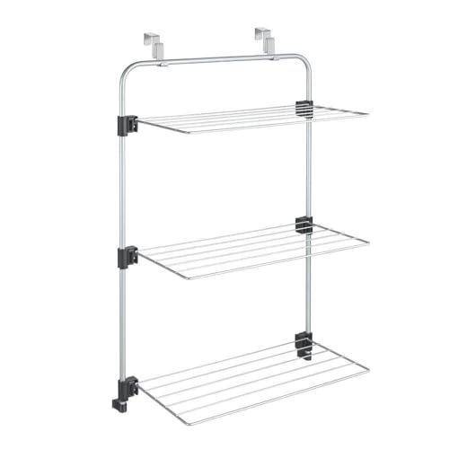 Metaltex Secador de ropa Gale para puerta, revestimiento Epotherm gris, 3,5 x 58 x 87 cm, 11 m