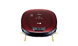 LG VR8602RR Hombot Turbo Serie 9 - Robot aspirador programable con doble cámara, para casas con niños y alfombras, colo rojo