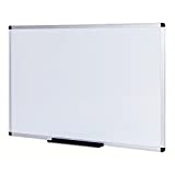 VIZ-PRO Pizarra blanca magnética con marco de aluminio, 90 x 60 cm