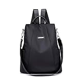 Mochilas Casual de Personalidad de Moda Antirrobo Paquete de Viaje y Ocio para Mujeres y Chicas Diario Messenger Bag Backpack (Negro)