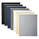 WOLTU Estor Enrollable Translúcido Liso Estor Opaco para Ventana Persiana Térmica Opaca Protección UV y Sol sin Perforación 60x160 cm Gris TR5700gr03