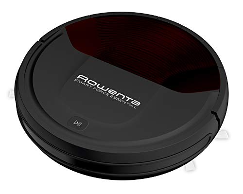 Rowenta RR6943WH Smart Force Essential - Robot aspirador 3 modos limpieza, sensores infrarrojos y anticaída, alto rendimiento en suelos duros, batería ion litio de 150 min autonomía con pared virtual