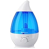 Pro Breeze Humidificador de Aire Ultrasónico Silencioso de 3,8L, Difusor de Aromas, Luz LED Nocturna, Apagado Automático y Regulador de Potencia. Ideal para Casa, Dormitorios de Bebés y Habitaciones