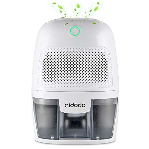 Aidodo Deshumidificador electrico Portátil 600ml Mini silencioso Deshumidificadores de Aire Compacto Inteligente Hogar Salón Habitación Oficina Blanco