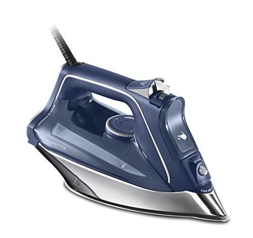 Rowenta Pro Master DW8215 - Plancha de vapor 2800 W, golpe de vapor de 200 g/min y vapor continuo de 40g/min, Suela Microsteam 400 HD Profile, Modo Eco y sistema antical integrado, Color Azul