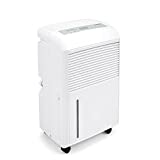 TROTEC Deshumidificador eléctrico TTK 90 E / 30L / Desagüe 5,2L / Portátil / Para Habitaciones de hasta 90m² / 230m³ / 500 W / Auto-Apagado / Higrostato Automático / Temporizador / Filtro de Aire lavable / Blanco
