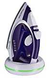 Russell Hobbs Plancha de Ropa Sin Cable Supreme Steam Cordless - 2400 W, Suela de Cerámica, Plancha Inalámbrica, Golpe Vapor 135g, Antical, Antigoteo, Apagado Automático, Morado y Blanco - 23300-56