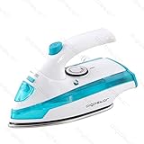 Aigostar Purpletravel 31HHL - Plancha de vapor. Doble voltaje (115V + 230 V). Diseño portátil especial para viajes. Potencia de 800 watios, suela de teflón antiadherente con depósito de 45 ml. Color Aguamarina, Diseño exclusivo.