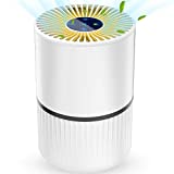 Purificador de Aire, con Filtro HEPA H13, 3 Velocidades para Hogar y Oficina,Temporizador,Luz Nocturna, Generador de Iones Libre de Ozono, para Alergia, Tabaco, Caspa de Mascotas (Medium)