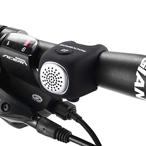 ROCKBROS Timbre Bicicleta Electrónico Mini E-Bell Impermeable para Patinete MTB 3 Sonidos Accesorio para Ciclismo ROCKBROS Timbre Bicicleta Electrónico Mini E-Bell Impermeable para Patinete MTB 3 Sonidos Accesorio para Ciclismo