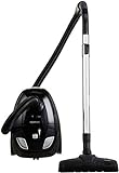 Amazon Basics – Potente aspirador con bolsa, para suelos duros y alfombras, filtro HEPA, compacto y ligero, 700 W, 1,5 l (UE), Negro