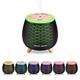 CkeyiN Humidificador Ultrasònico Mini Difusor 90ML Ambientador Aromaterapia Silencioso Apagado Automtico Luces LED 7 Colores Aceites Esenciales Dormitorio Bebe Yoga Oficina Spa Libre de BPA