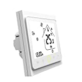 Walmeck- WiFi Termostato con Pantalla táctil Pantalla LCD Programador de Ahorro de energía Inteligente programable semanal para Caldera de Agua/Gas 3