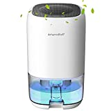 XAXAZON Deshumidificador Eléctrico portátil, 1000 ml Mini Deshumidificación, Silencioso, 7 Colores LED, Compacto,Bajo Consumo de Energía, Ideal para Cocina, Dormitorio, Oficina, Caravanas