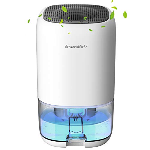 OMISOON Deshumidificador Eléctrico portátil, 1000 ml Mini Deshumidificación, Silencioso, 7 Colores LED, Compacto,Bajo Consumo de Energía, Ideal para Cocina, Dormitorio, Oficina, Caravanas