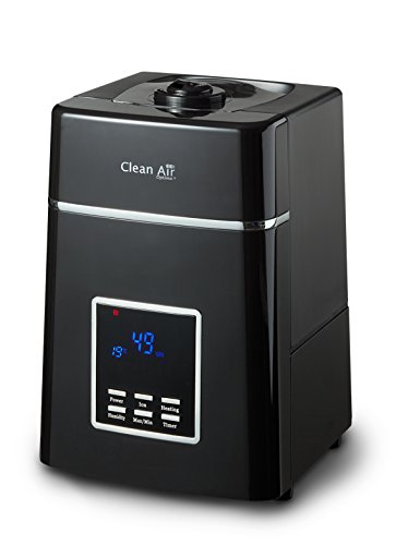 Clean Air Optima Humidificador con ionizador CA-604 negro, para habitaciones de hasta 55 m²/140 m³