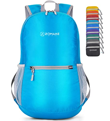 ZOMAKE Mochila Plegable Ultraligera - Mochilas de Senderismo Pequeña Mochila Con Resistencia Al Agua 20L Para Hombre Mujer Viaje Trekking Deporte(Azul claro) ZOMAKE Mochila Plegable Ultraligera - Mochilas de Senderismo Pequeña Mochila Con Resistencia Al Agua 20L Para Hombre Mujer Viaje Trekking Deporte(Azul claro)