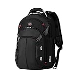 Wenger Gigabyte Mochila para portátil, portátil de hasta 16", tableta de hasta 10", organizador de artículos, 17 l, mujer hombre, oficina negocios universidad escuela viajes, negro, 600627