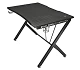 Trust Mesa Gaming Dominus GXT 711 Ergonómico, Soporte para Vasos y Auriculares, Sistema de Gestión de Cables - Escritorio Gaming 115 x 75 x 76 cm - Negro