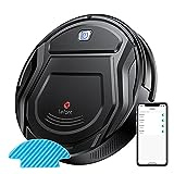 LEFANT Robot Aspirador 1500Pa con Robots Aspiradores de 500 ml, con tecnología Sensor de colisión 6D Mejorado,Ideal para Pelo de Animales, alfombras y Suelos Duros,WiFi/Alexa/App,Negro,M201