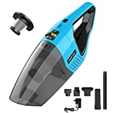 Laluztop Aspirador de Mano Sin Cable Potente de 7000PA, Aspiradora Inalámbrico Recargable Portátil,Batería Potente,Filtro Acero Inoxidable para Casa, Coche, Oficina,Seco y Húmedo