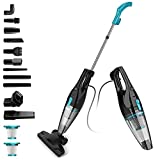 INSE Aspiradora Vertical con Cable 16KPA Portable Ligero Poderosa Aspirador Escoba Hogar para Pelo de Mascota (Azul)