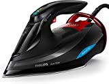 Philips Domestic Appliances GC5037/80 Azur Elite - Ferro da stiro a vapore (con modalità DynamiQ 260g e funzione decalcificante Quick Calc Release), Color Negro/Rojo
