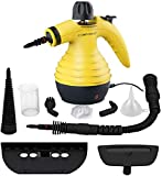Comforday Multiusos Limpiador a Vapor , Vaporizador Limpia Portátil Con 9 Accesorios Quitamanchas Para Pavimena,Alfombras, Asientos de Coche Mucho Más