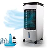 NEWTECK - Climatizador Portátil Fresh Essence, Ventilador de Torre con Aromatización del Aire, 3 Velocidades, Función Fresco, Oscilación 120º, Bajo Consumo (80W). Climatizador Evaporativo sin Tubo