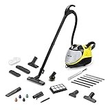 Kärcher Limpiadora de vapor con aspiración SV 7, vaporización, aspiración y secado en un solo paso, potencia 2200W, tiempo de calentamiento 5 min, apto para todos los suelos (duros y alfombras)