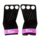 Bear KompleX #1 Gymnastics Grips by 3 Hole Hand Grips Are Great for Cross Training, pullups, Weight Lifting, Chin ups, Exercise, Kettlebell, and More. Protect Your Palms from Rips! LRG 3hole PURP